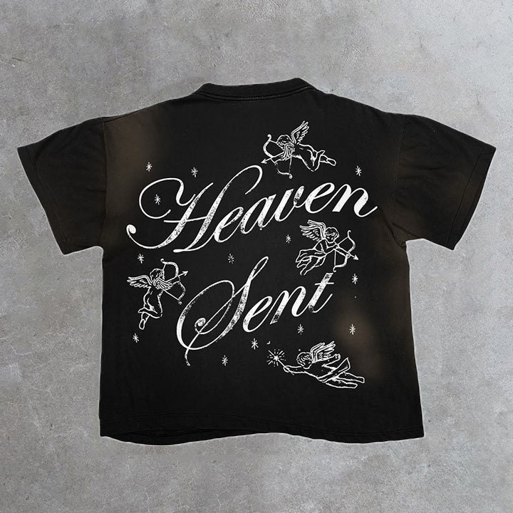 Men's Angelic Heaven Sent Graphic Short Sleeve T-Shirt