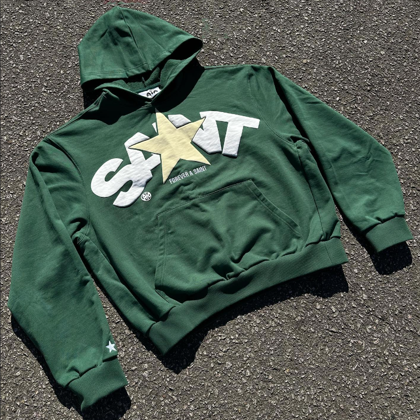 Vintage Star Saint Puff Print Hoodie