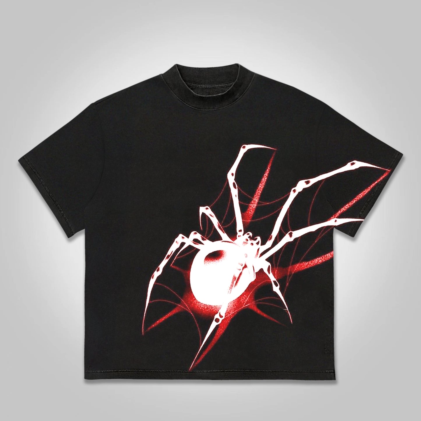 Vercoo Vintage Spider Graphics Print Cotton T-Shirt