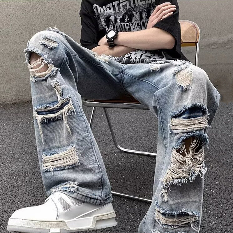 American Street Ripped Beggar Jeans