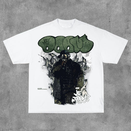 Vintage Mf Doom Graphic Cotton T-Shirt