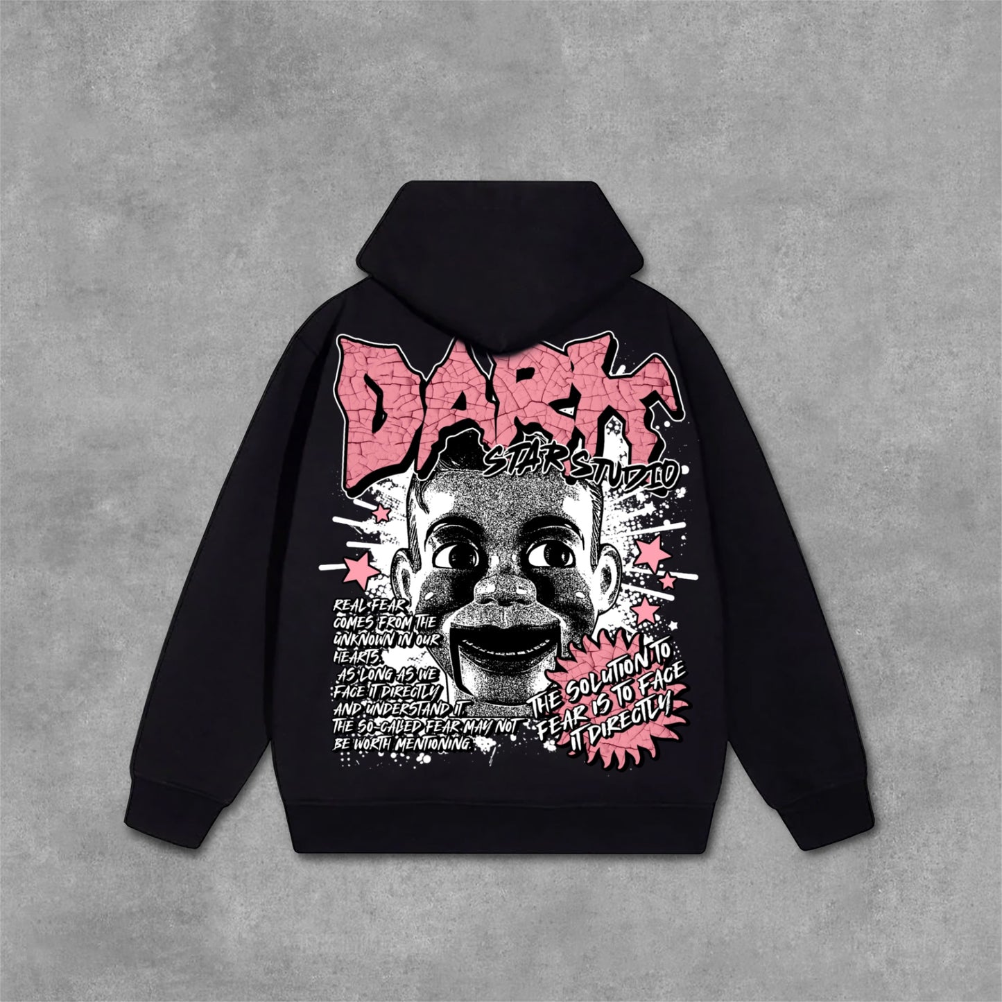 Darkstar - New Print Pattern - Fear Puppet & Face Fear Hoodid Sweatshirt