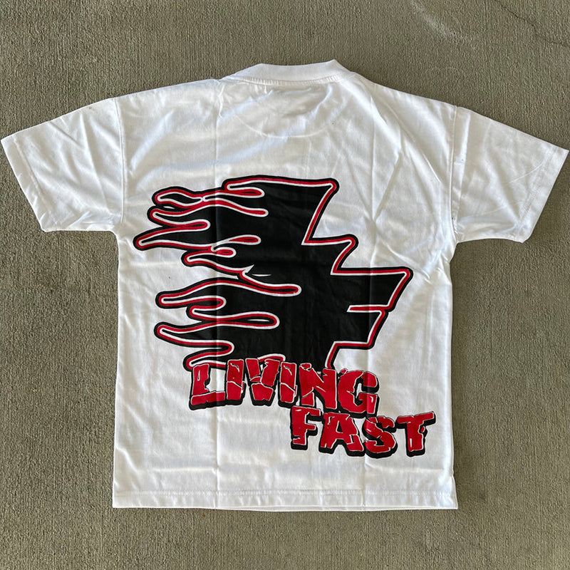 Vintage Living Fast Graphic Cotton Short Sleeve T-Shirt