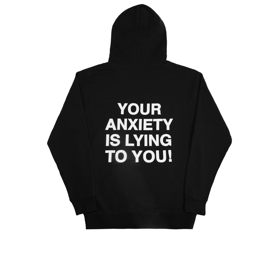 Vercoo Your Anxiety Is Lying To You Printed Hoodie