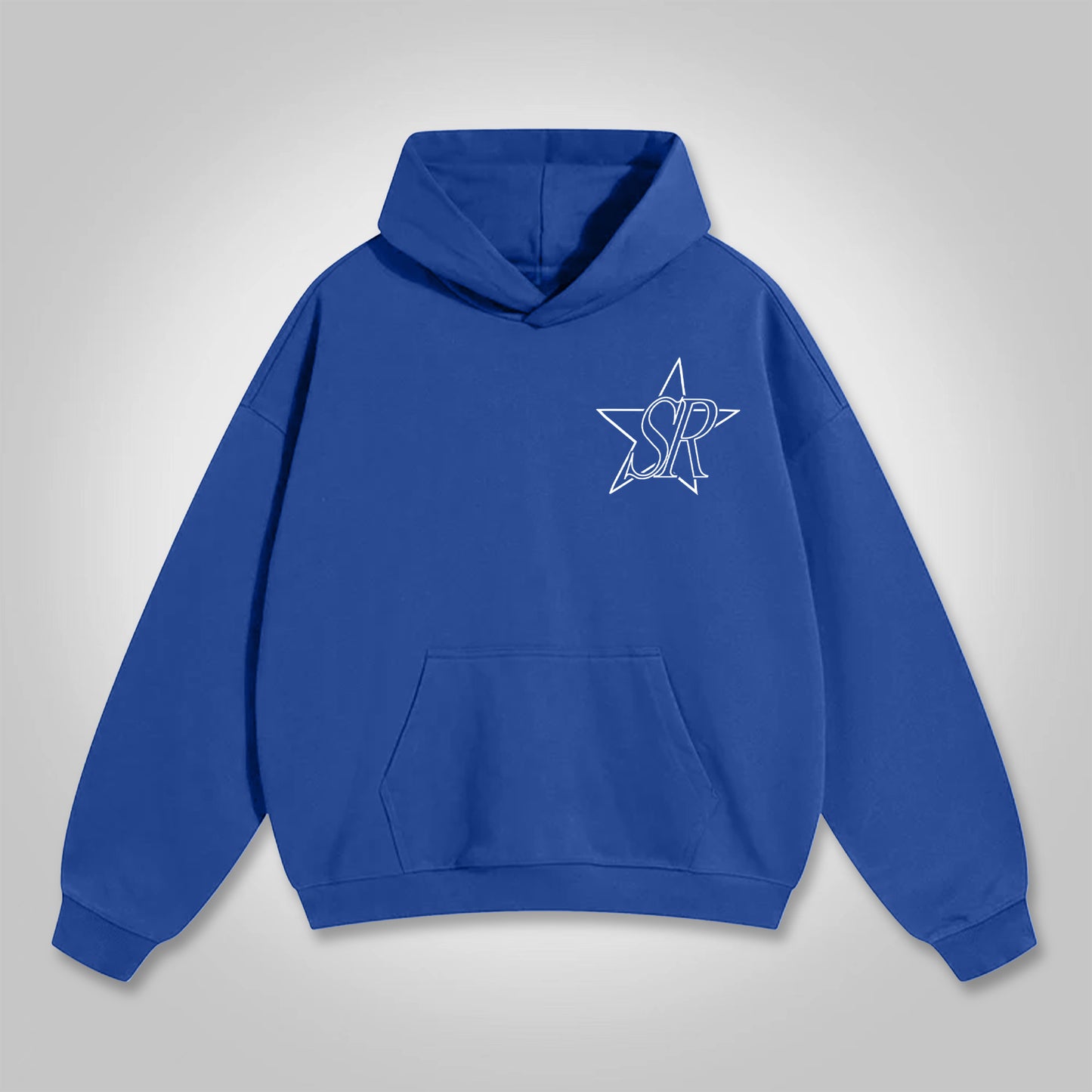 Vercoo Vintage Stars Graphic Print Pocket Hoodie