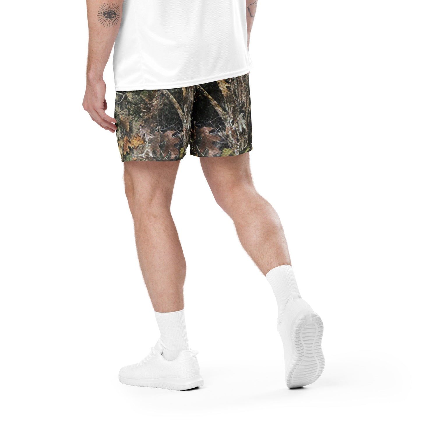 Vintage Stylish Camo Trunk Graphic Casual Street Mesh Shorts