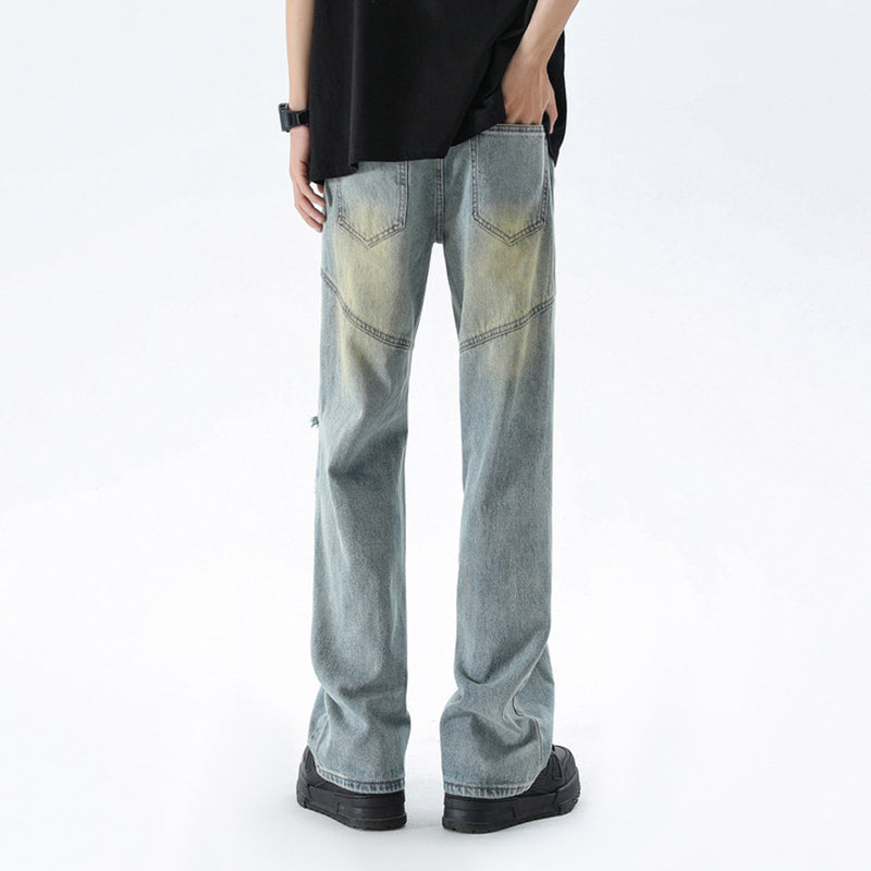 Men's Retro Wasteland Ripped Bootcut Jeans