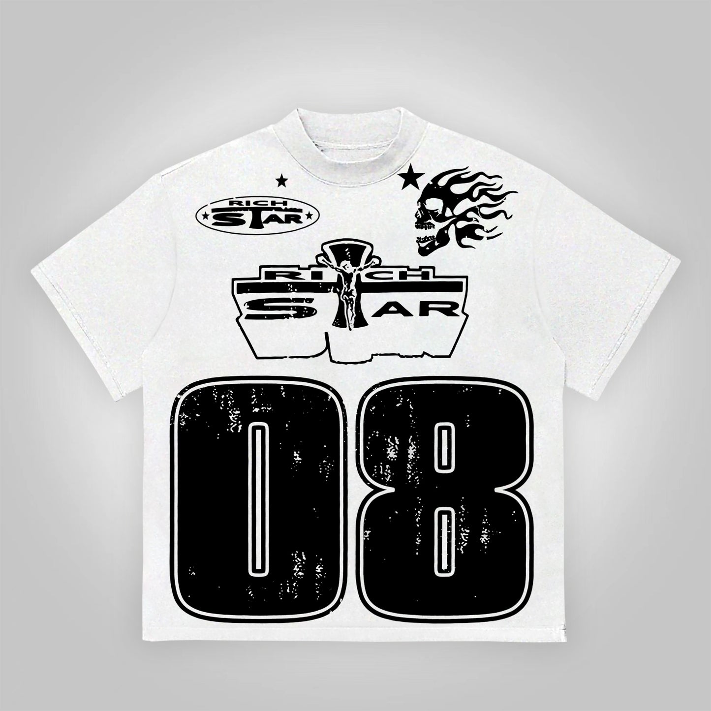 Vintage Street No.08 Graphic Cotton T-Shirt