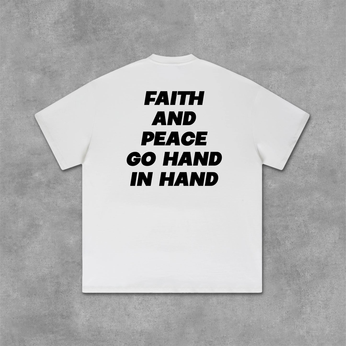 Weapon Redemption & Faith & Letter Print Graphic Cotton T-Shirt