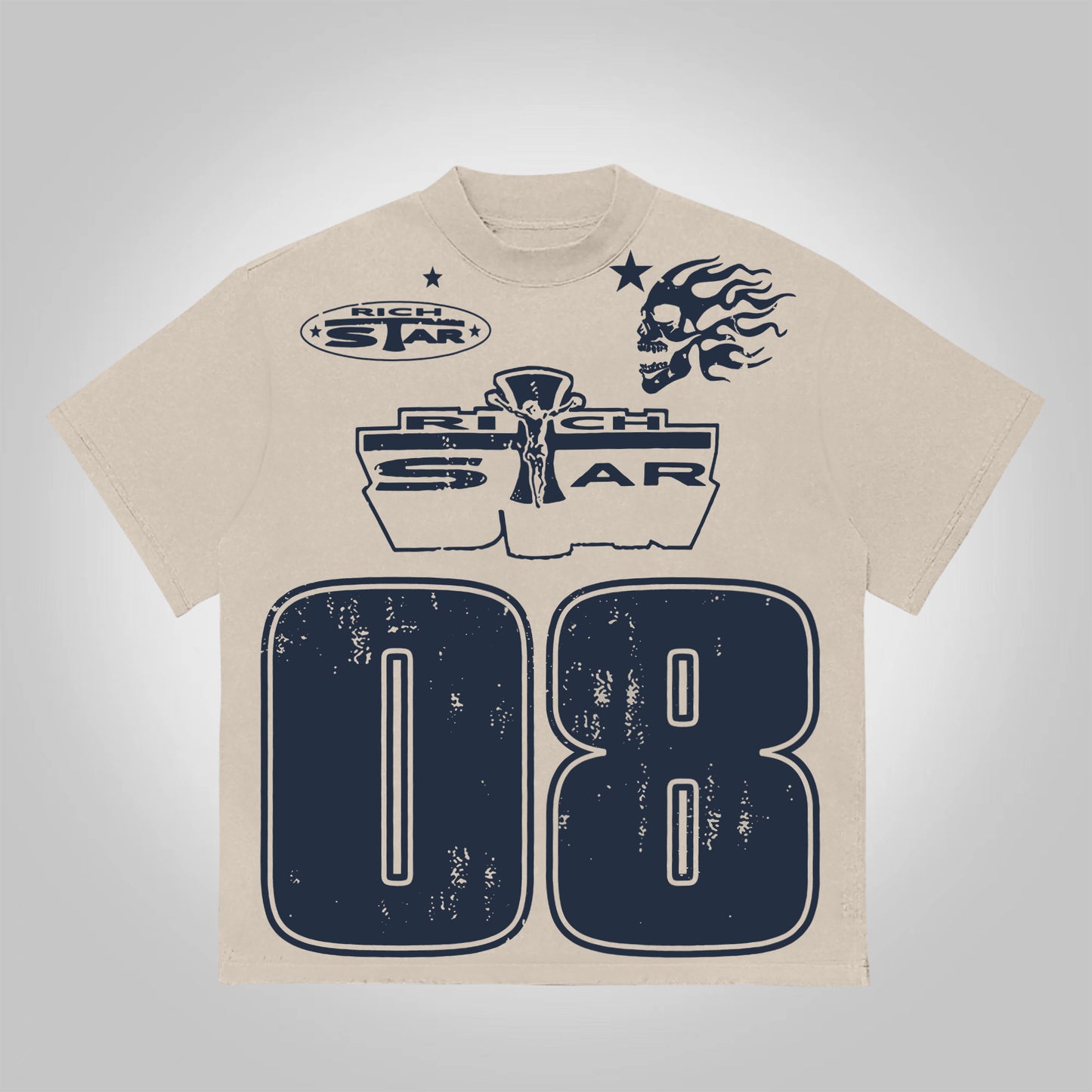 Vintage Street No.08 Graphic Cotton T-Shirt