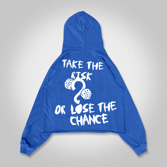 Vercoo Vintage Lucky Dice Graphics Pocket Hoodie