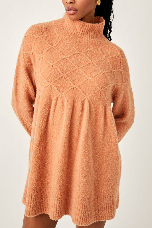 Elegant Soft A-line Knit Dress