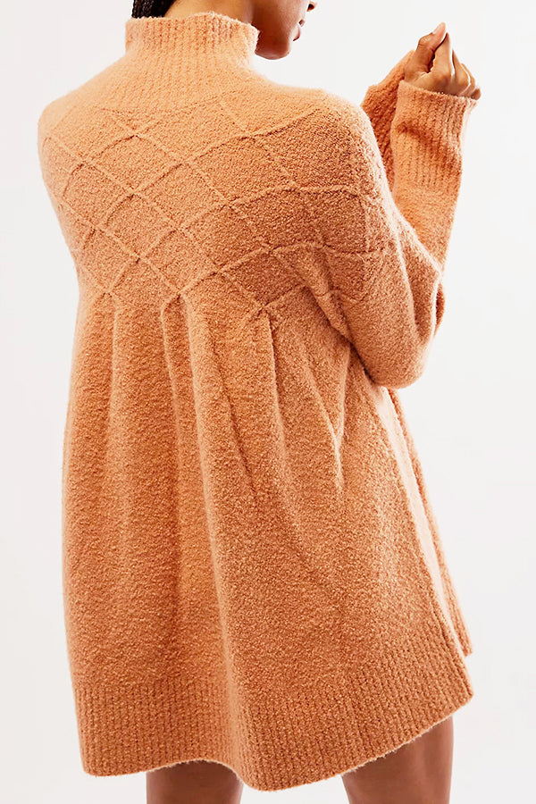 Elegant Soft A-line Knit Dress