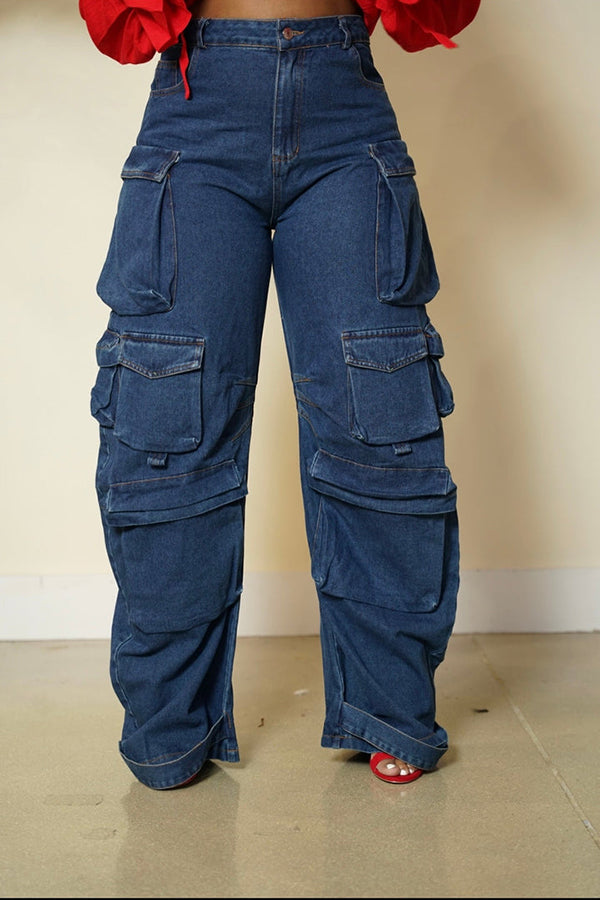 Casual Multiple Flap Pocket Pants