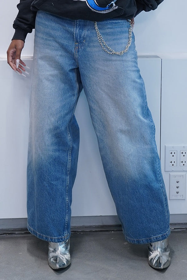 Casual Simple Washed Straight Jeans