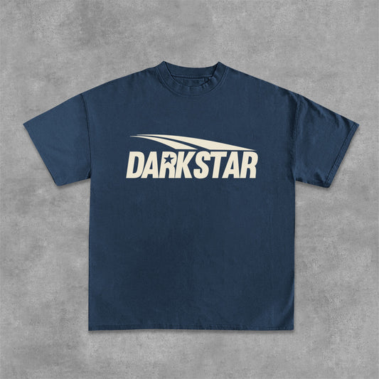 Darkstar-2024 Basic Letter Design Printed Graphic Cotton T-Shirt