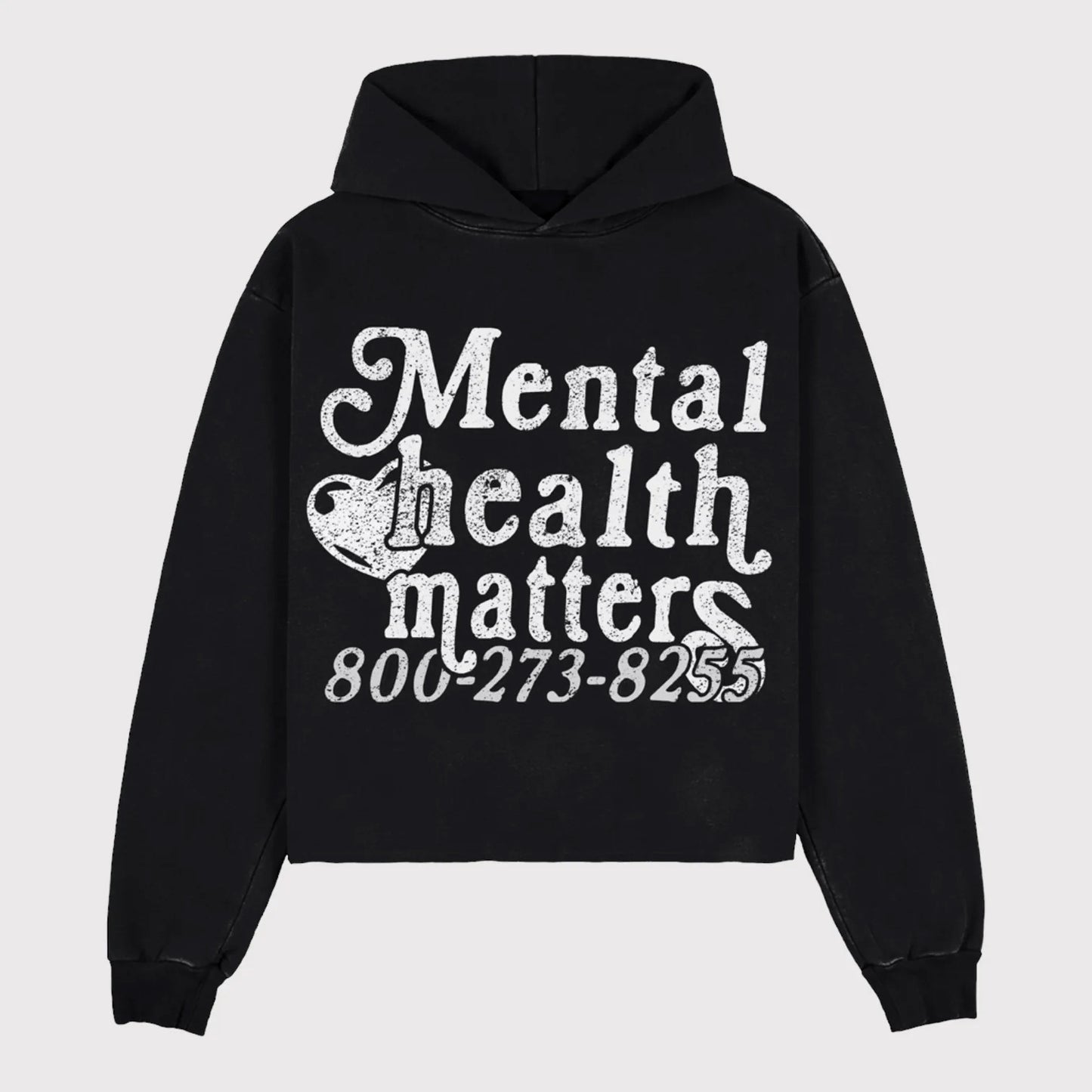 Mental Health Matters Graphic Print Pullover Hoodie