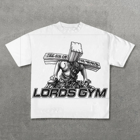 Vintage Jesus Lord's Gym Graphic Short Sleeve T-Shirt