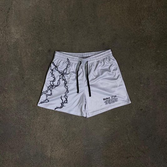 Jesus Letter Print Mesh Shorts