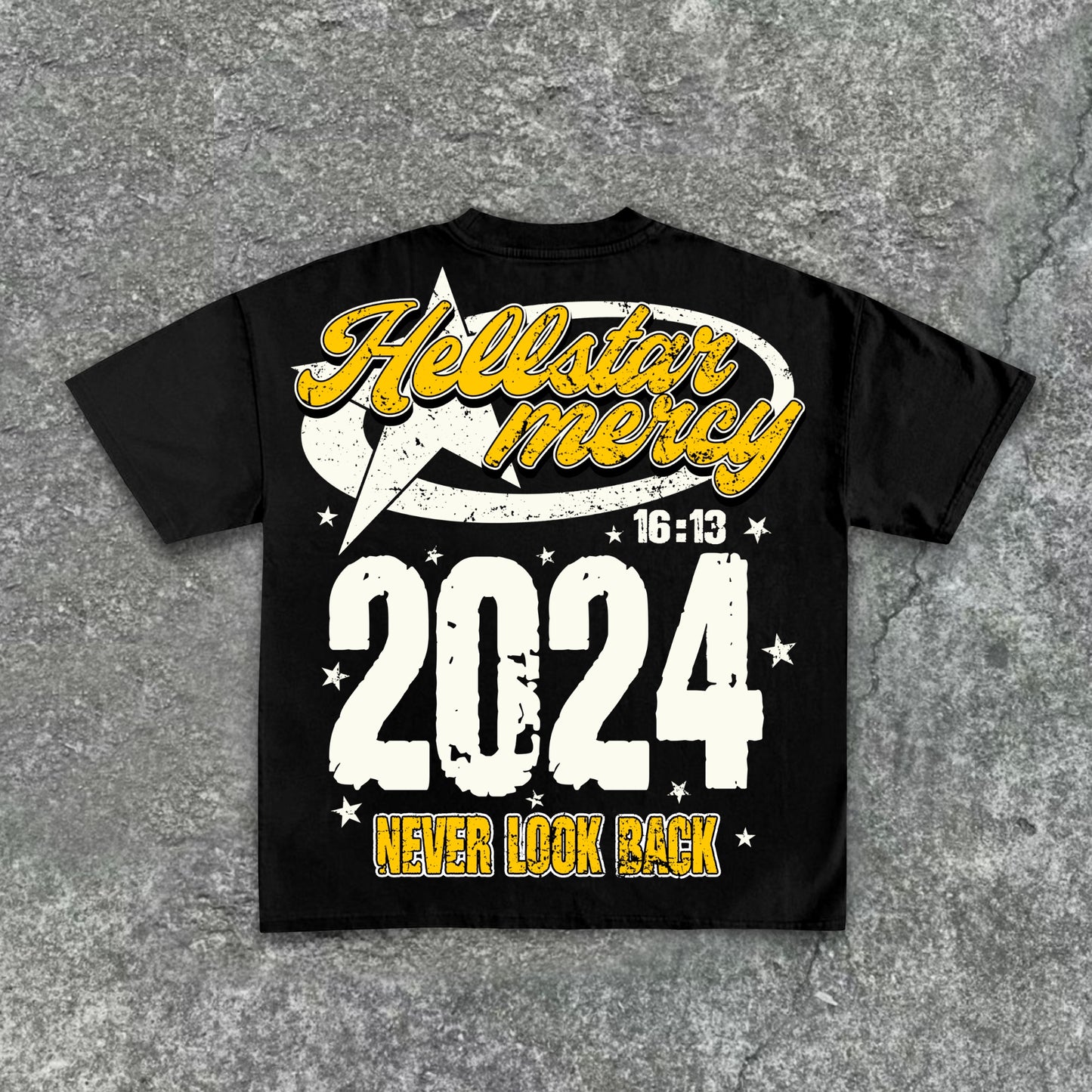 2024-Kindness-Flame Character Vintage Print Pattern Cotton T-Shirt