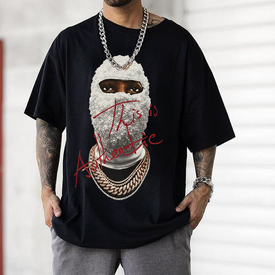 Vercoo Y2k Fashion Hip Hop Print Graphic Men's T-Shirt