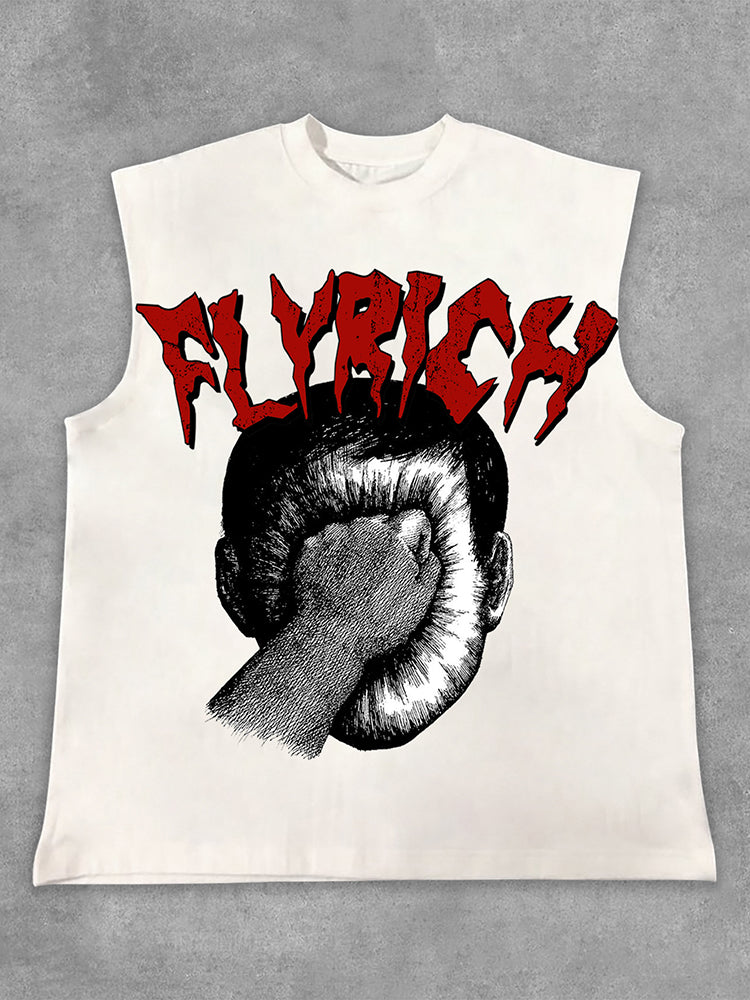 Portrait For Roland Topor Fans Art Flyrich Graphics Print Cotton Tank Top