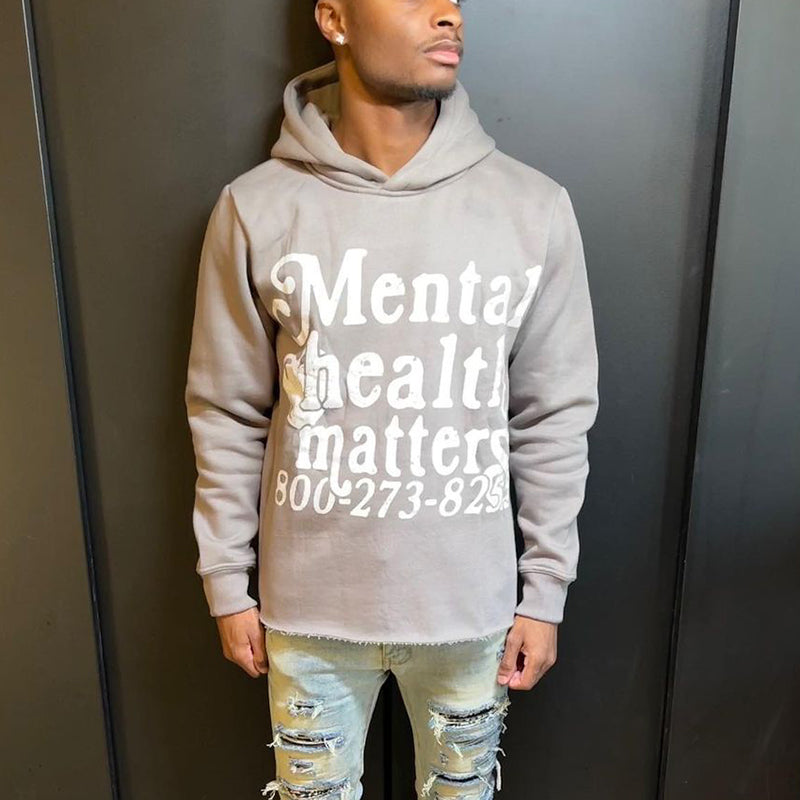 Mental Health Matters Graphic Print Pullover Hoodie