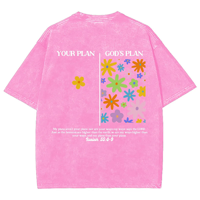 God's Plan Washed Short Sleeve T-Shirt