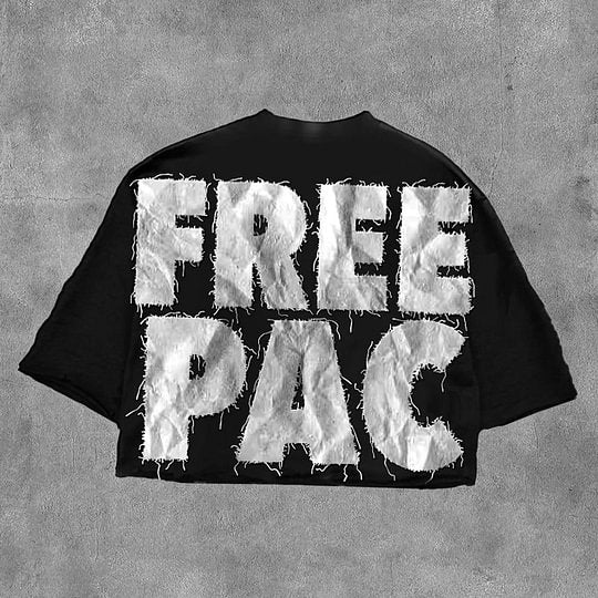 Vintage Free Pac Art Graphic Cotton T-Shirt