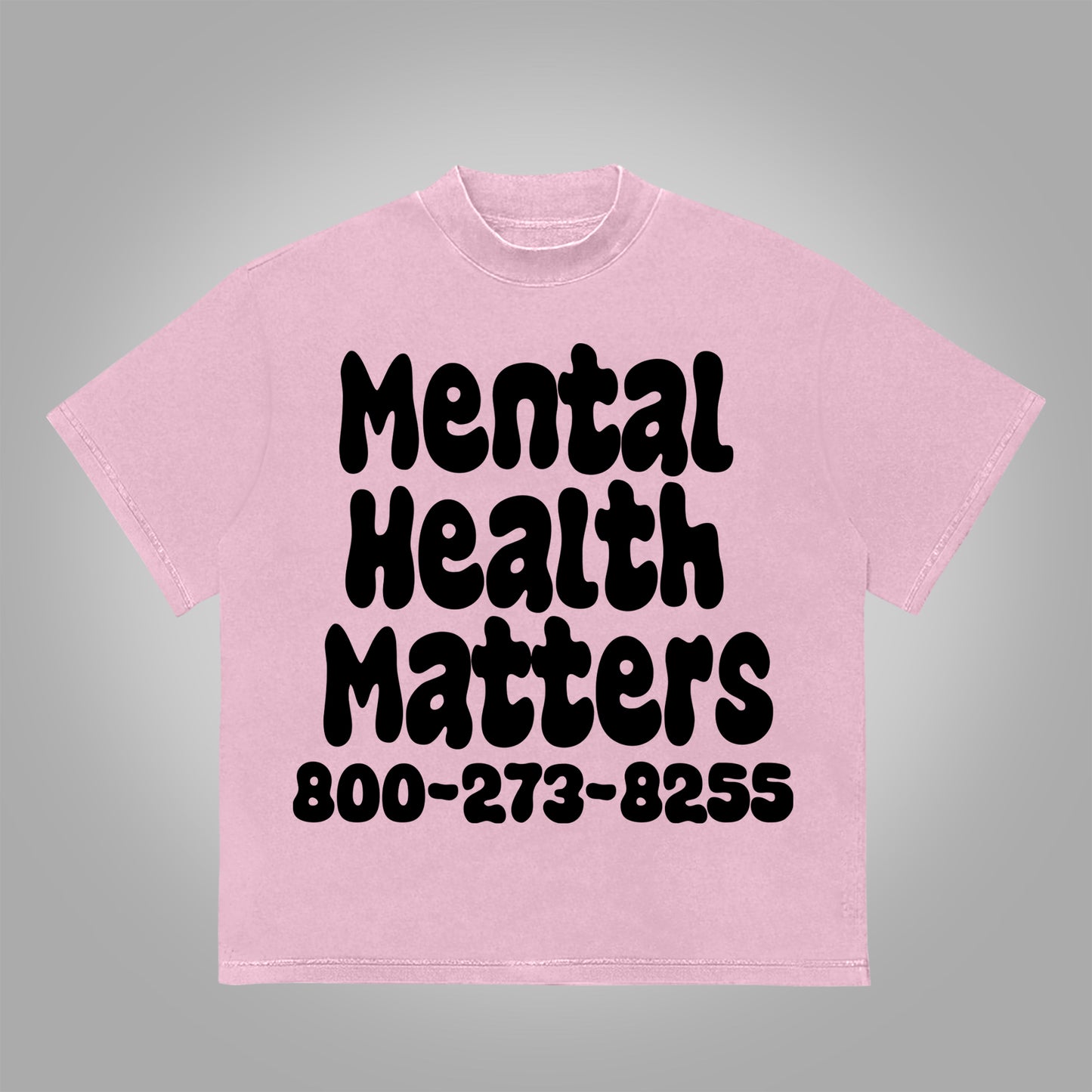 Vercoo Vintage Mental Health Matters Graphic Print Cotton T-Shirt