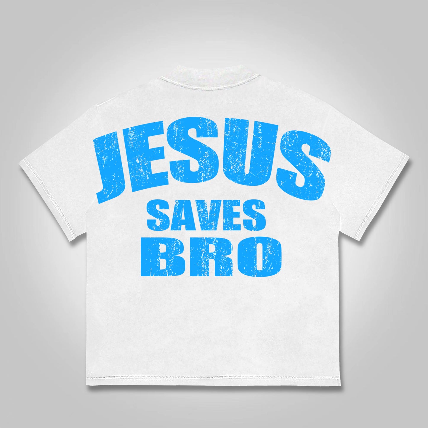 Vercoo Vintage Jesus Saves Bro Graphics Print Cotton T-shirt