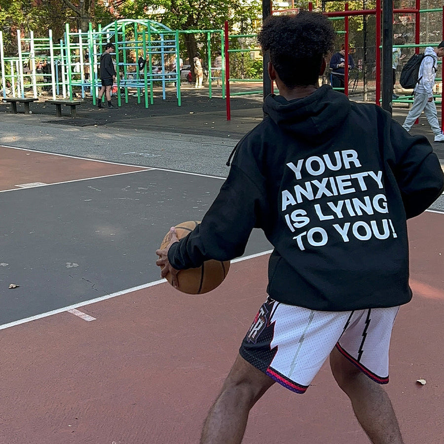 Vercoo Your Anxiety Is Lying To You Printed Hoodie