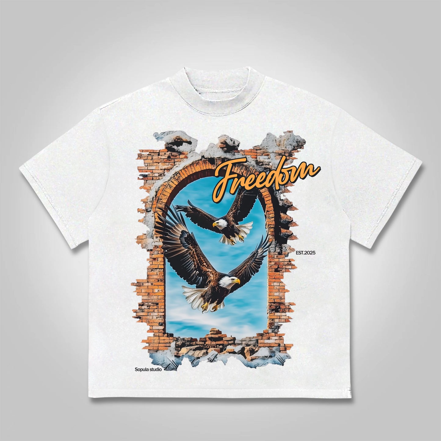 Vercoo Wings Of Freedom Cotton T-Shirt