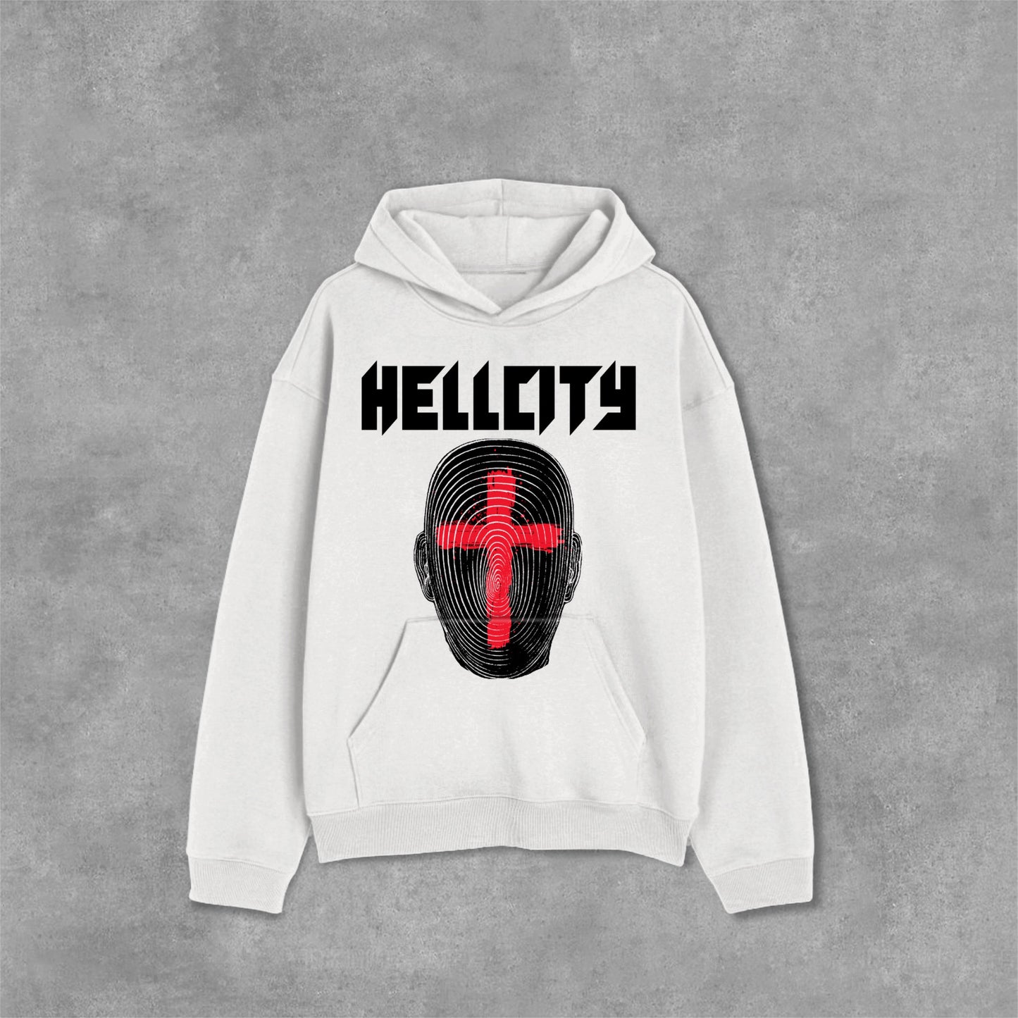 Fashion Hellcity-New Printed Pattern Design Pocket Hoodie