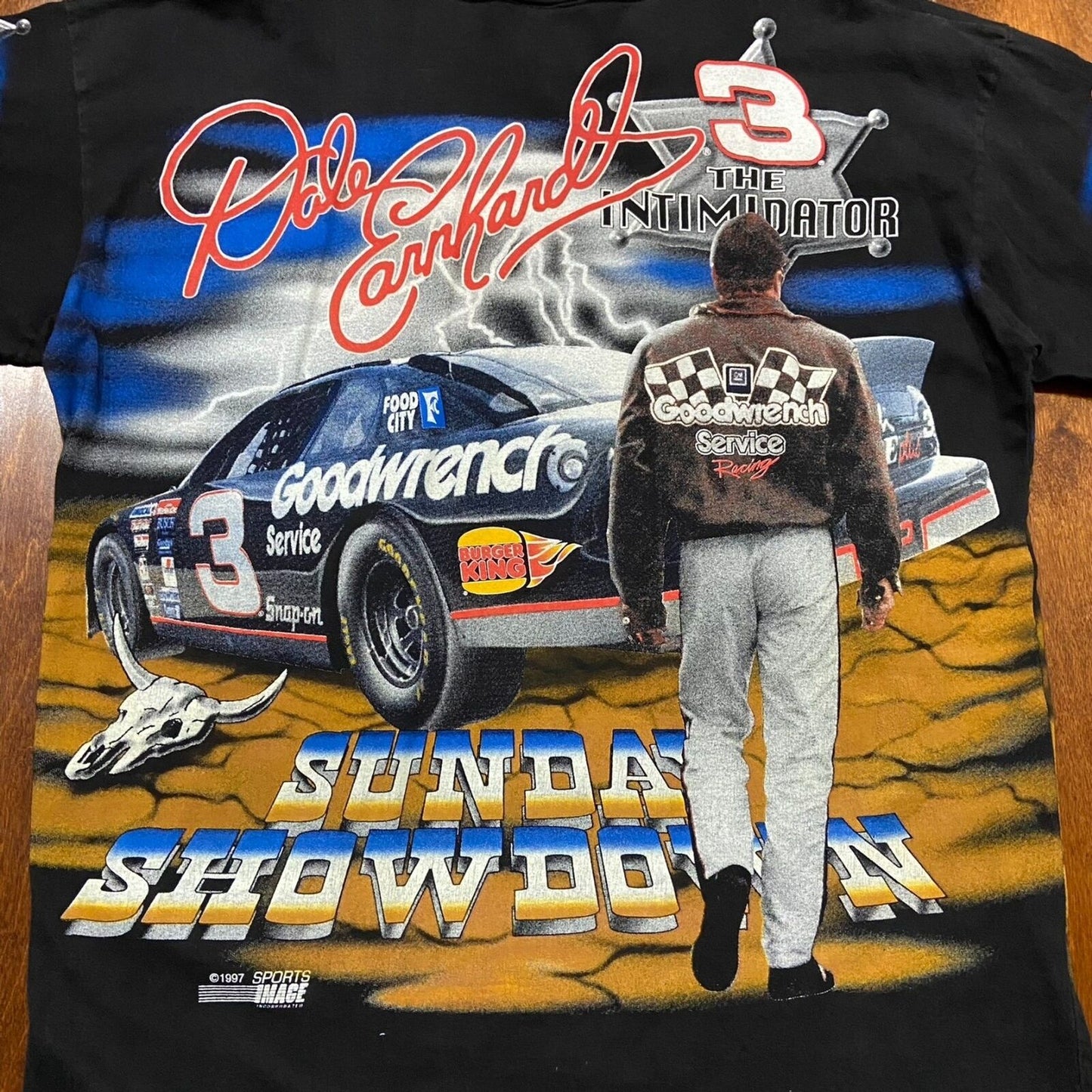 Vintage Chase Authentics 1997 Dale Earnhardt Print Graphic T-Shirt