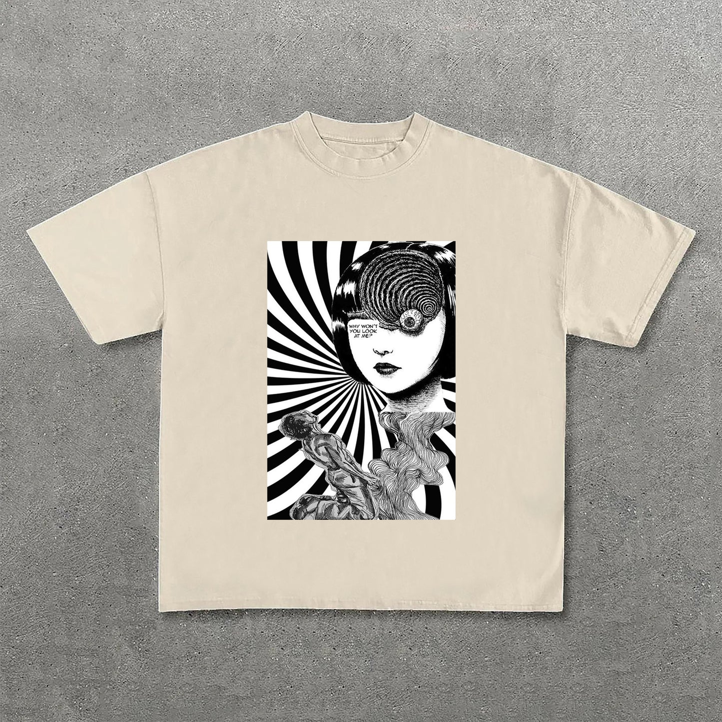 Vintage Narcissist Print Cotton T-Shirt