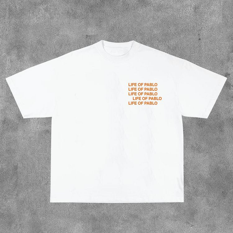 Vercoo Vintage Ye The Life Of Pablo Graphic T-Shirt