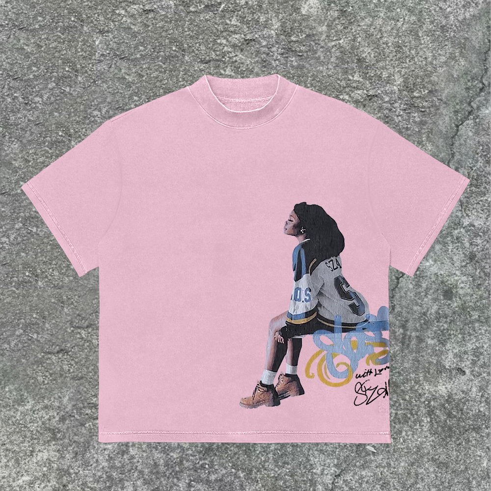 Vintage Sza Graphic Cotton T-Shirt