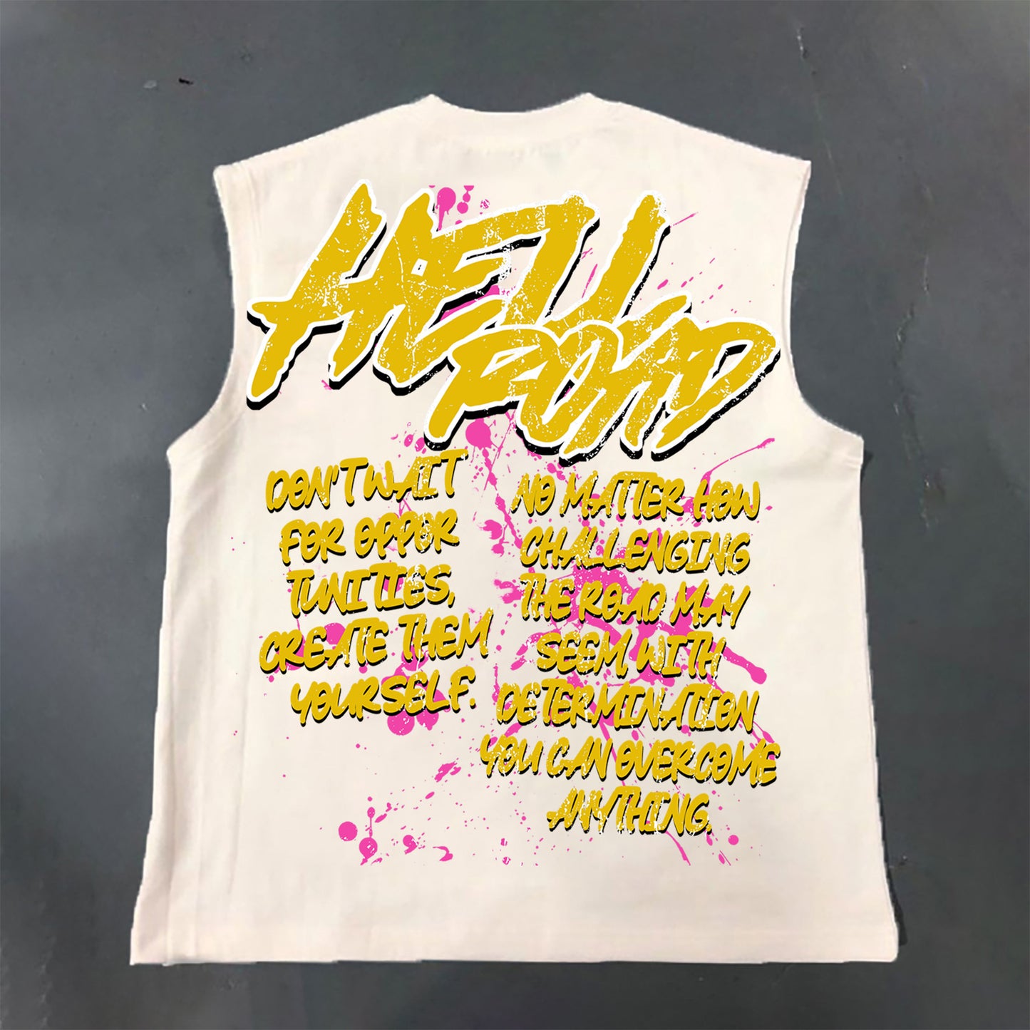 Hell Road Retro Personality Portrait Graphics Print Cotton Tank Top