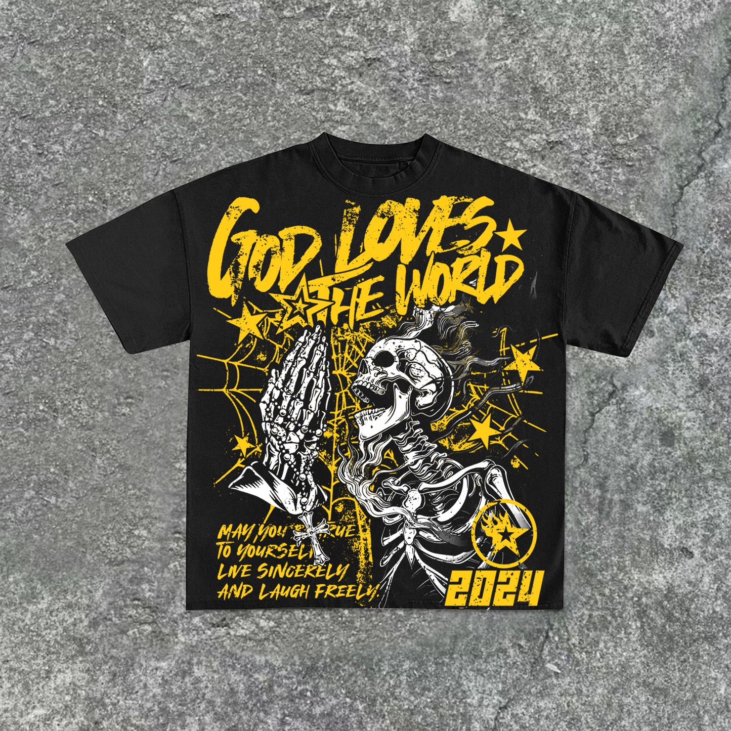 God Loves The World Vintage Graphic Cotton T-Shirt