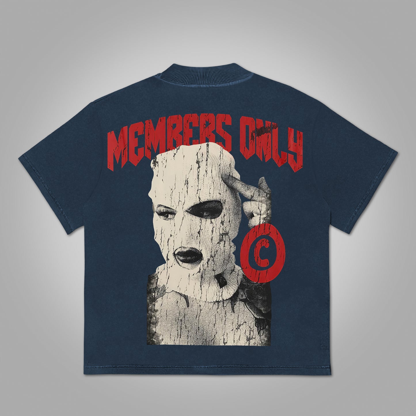 Vintage Members Only Print Graphic Cotton T-Shirt