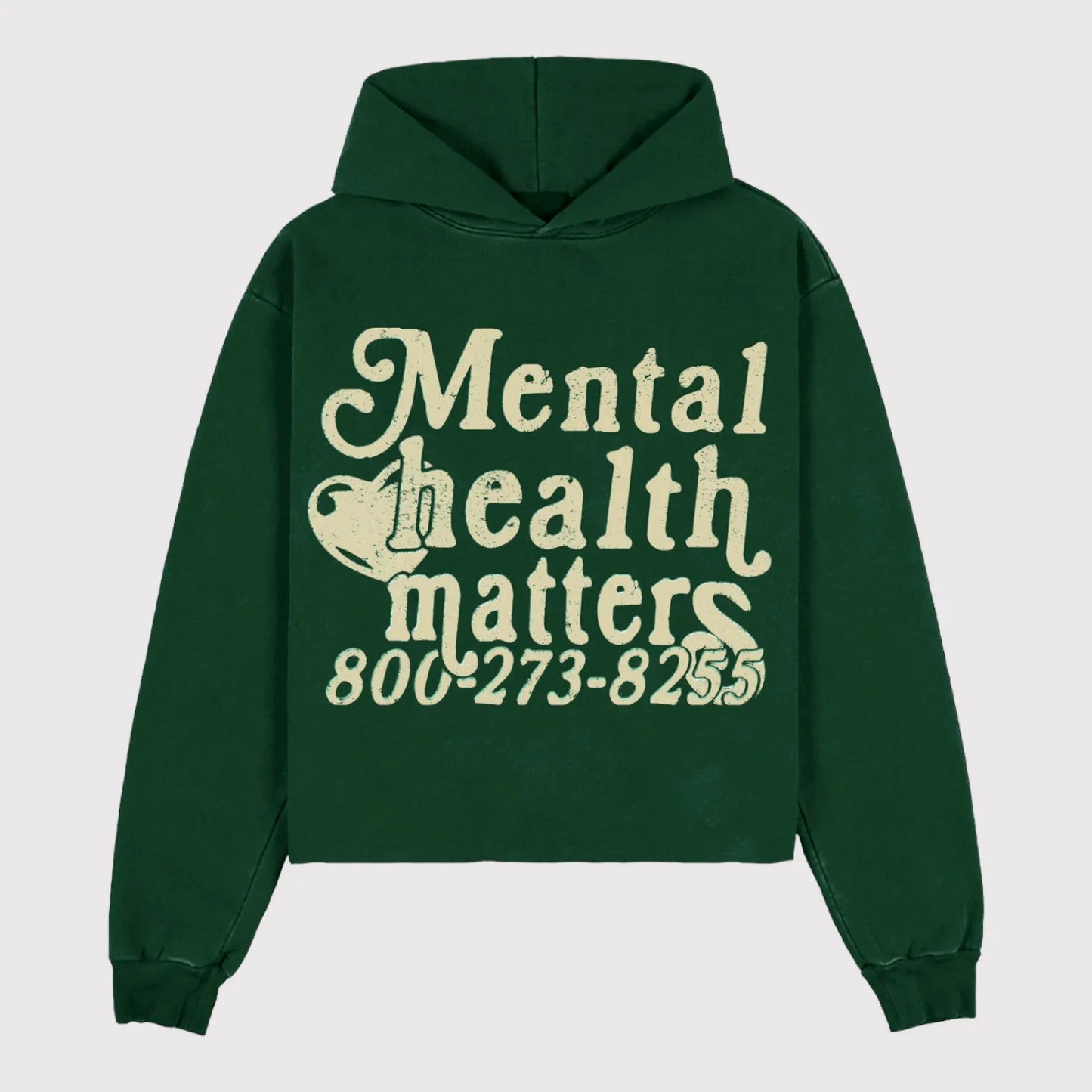 Mental Health Matters Graphic Print Pullover Hoodie