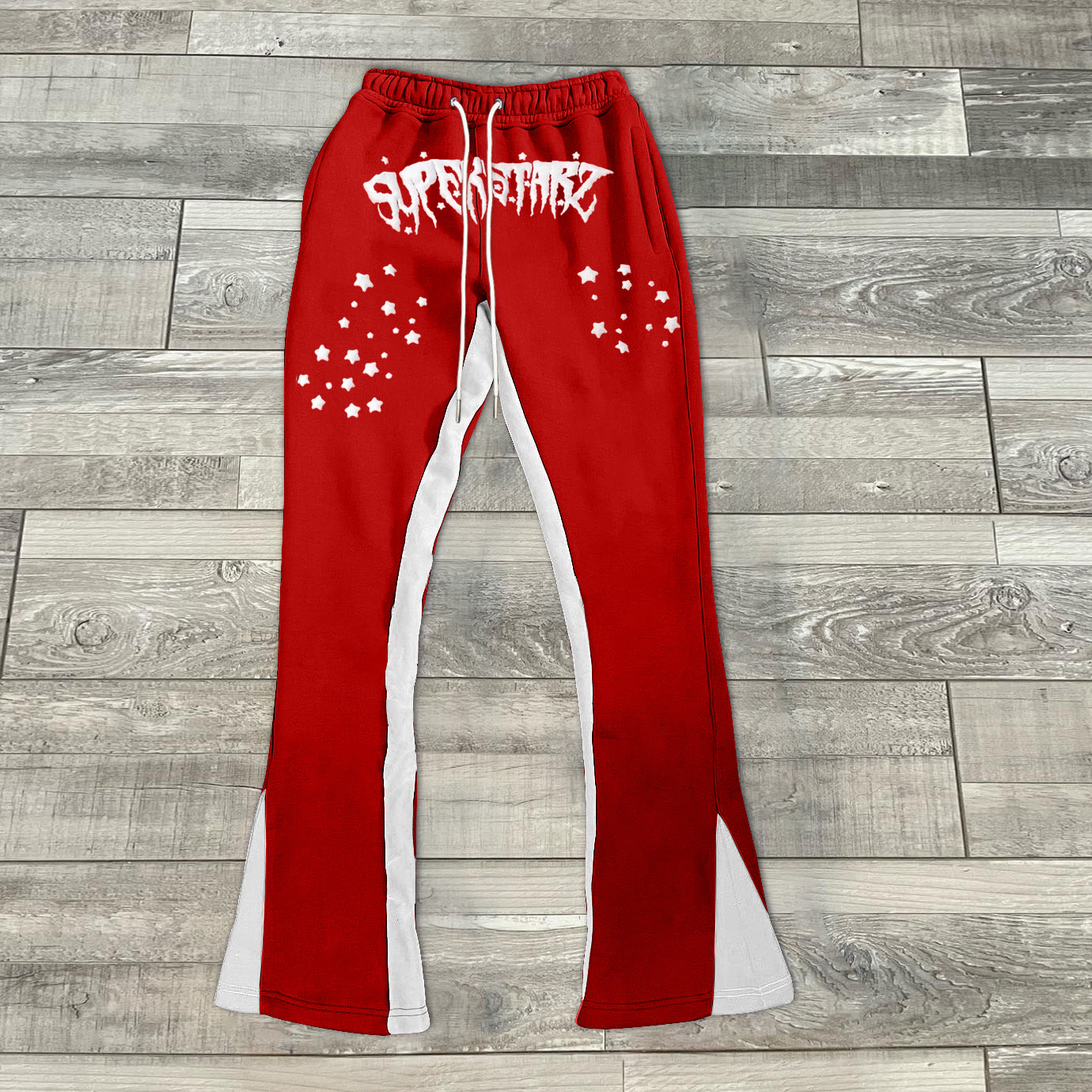 Vercoo Vintage Street Superstars Graphic Flared Sweatpants