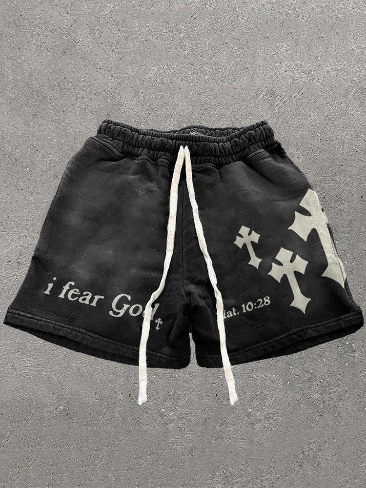 Vintage I Fear God Graphic Casual Fashion Shorts