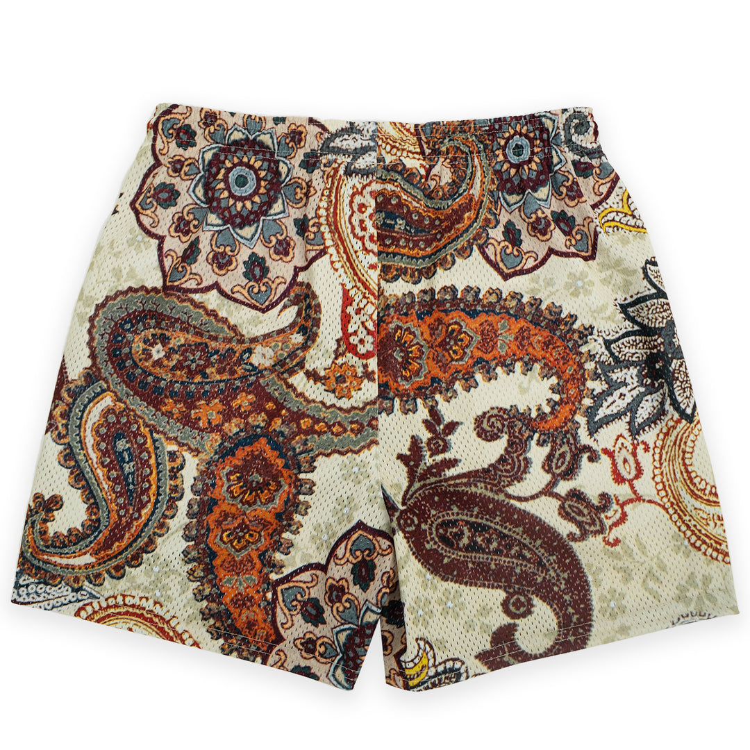 Vercoo Vintage Paisley Essentials Graphic Men's Mesh Shorts