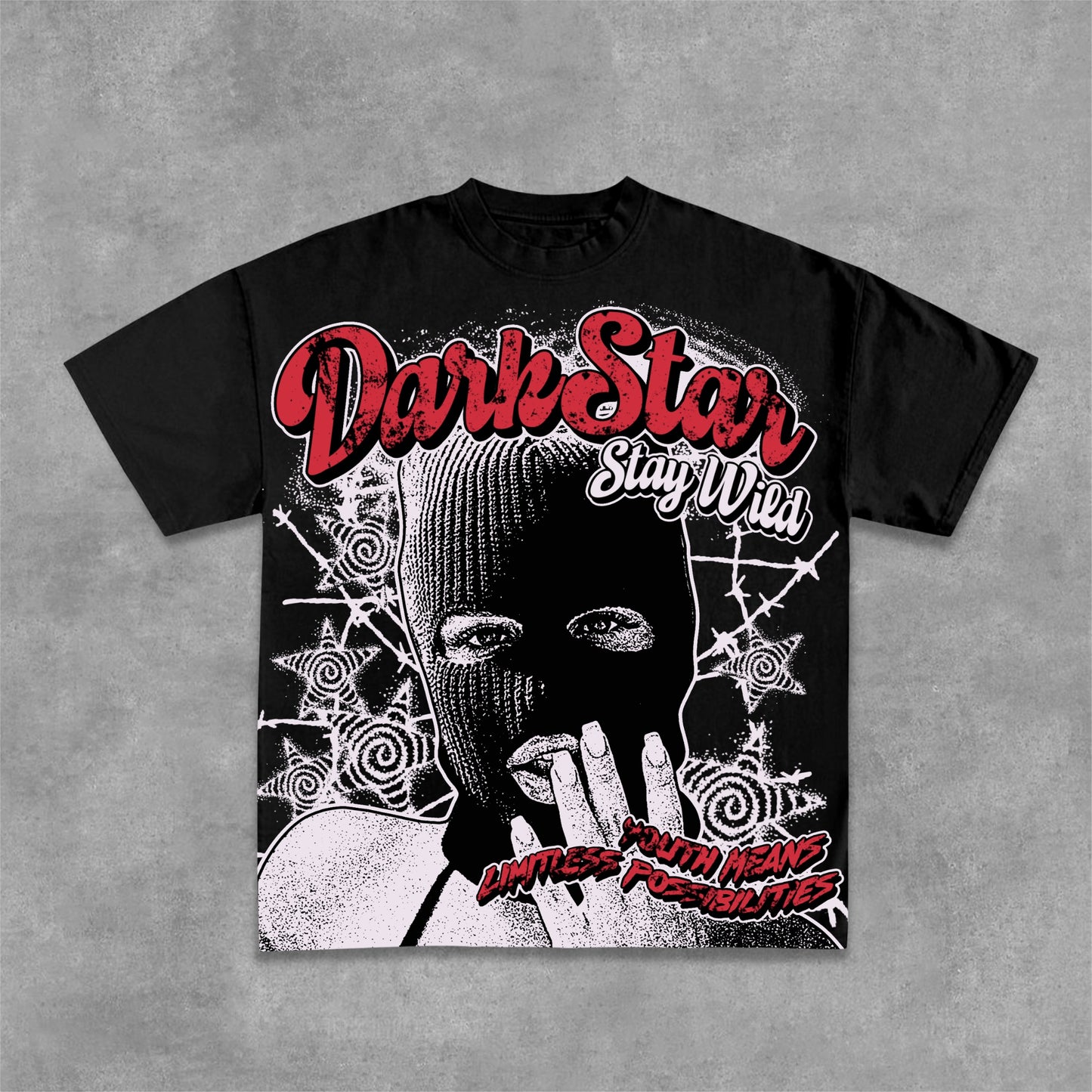 Darkstar New Print Pattern Keep Wild Cotton T-Shirt