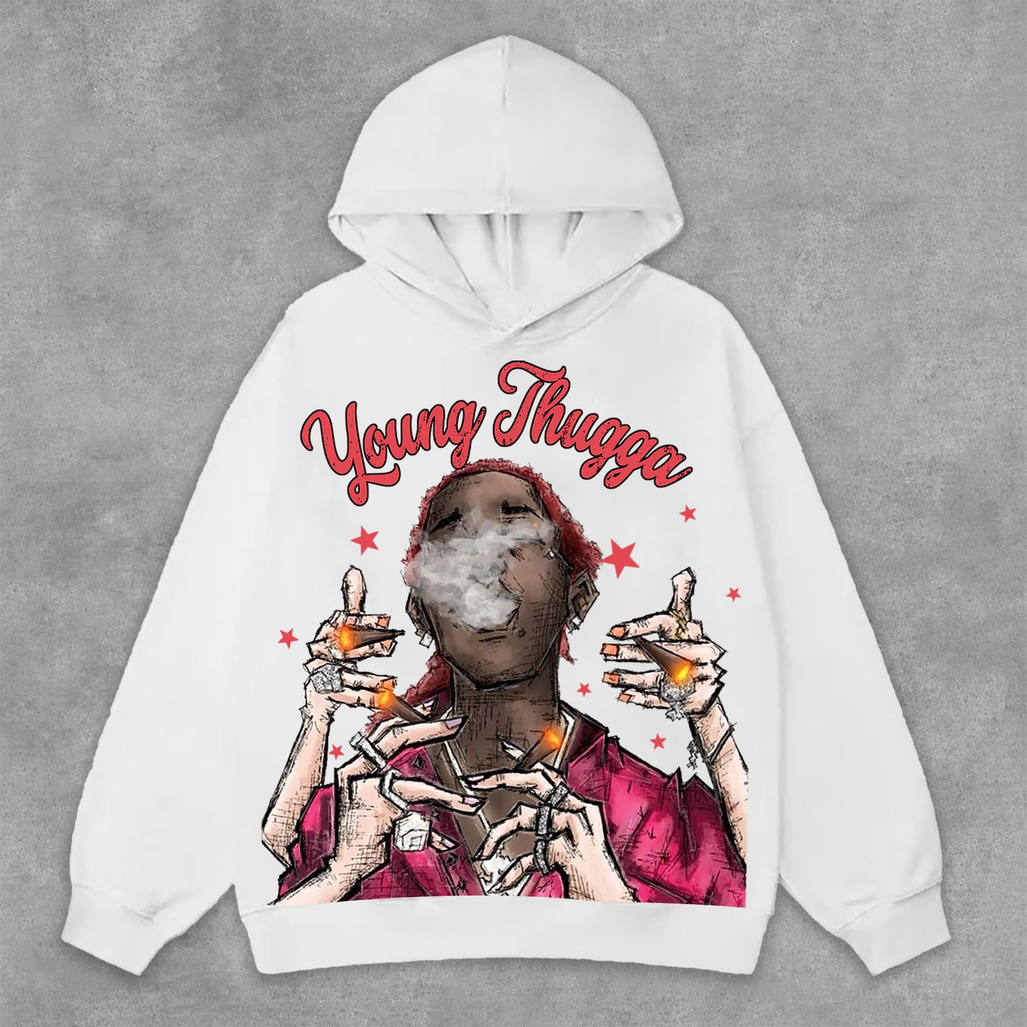 Young Thugga-Luh Lattt Graphics Print Side Pockets Hoodie