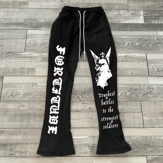 Vercoo Vintage Streetwear Bootcut Sweatpants