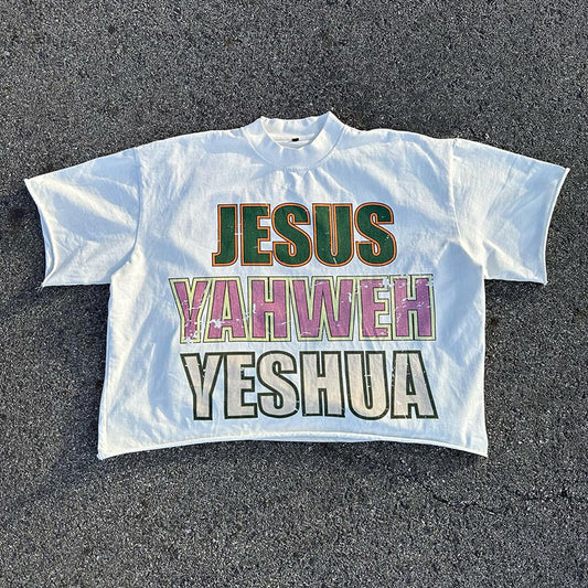 Vintage Jesus Graphic Cotton T-Shirt