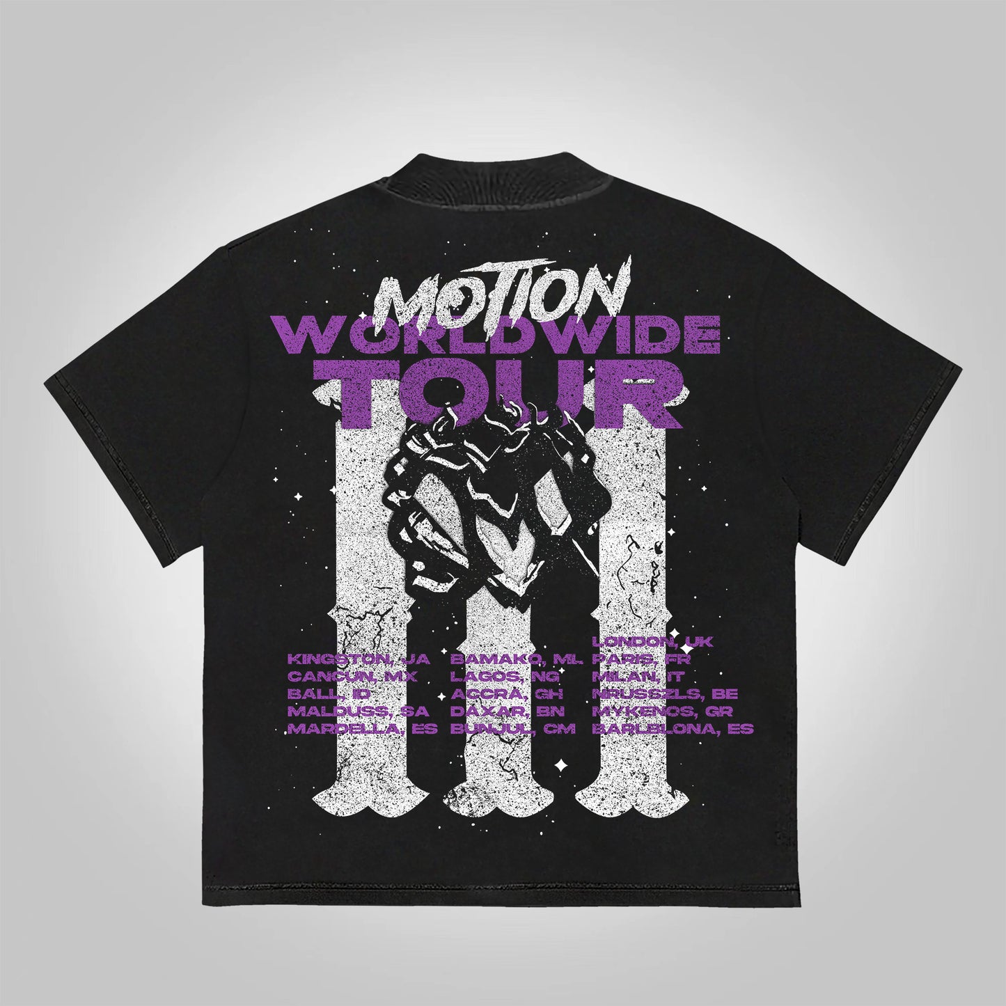 Vintage Motion World Tour Graphic Cotton T-Shirt